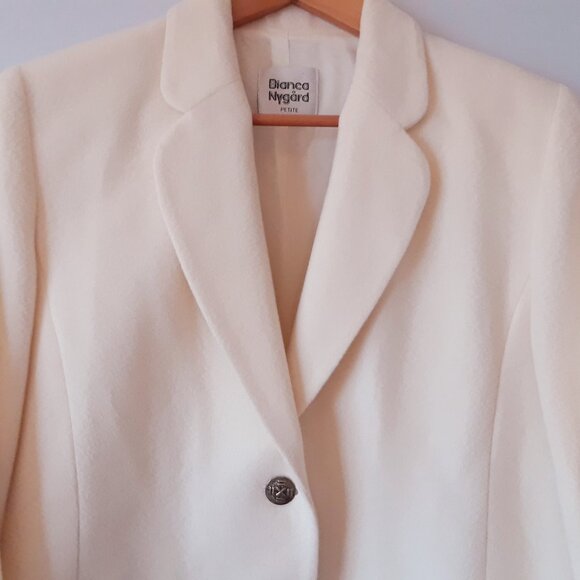 Vintage 90s Bianca Nygard Wool Cashmere Blazer - Picture 3 of 11